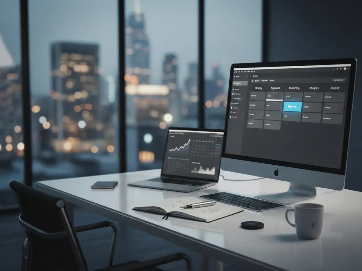Content planning calendar and collaboration workspace